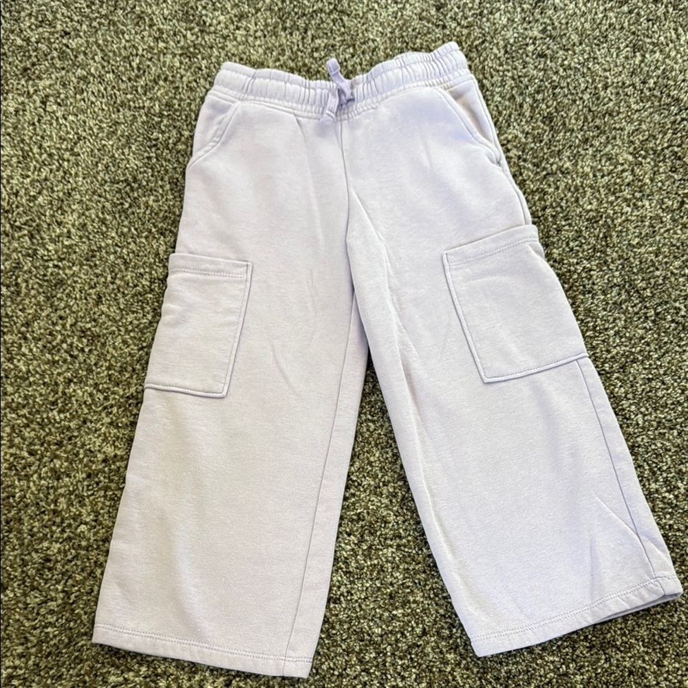 Kids Lavender Cargo Sweat Pants